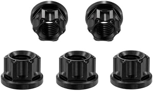 RISON TITANIUM Black M12x1.25 Flange Nut for Brake Caliper 5PCS