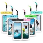 ProCase 6 Pack Waterproof Phone Pouch, Water Proof Phone Case for iPhone 15 14 13 Pro Max, Dry Bag Cell Phone Holder with Lanyard for Galaxy S24 S23 S22 Pixel Up to 7.0" -Mixed