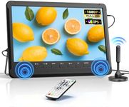 Desobry 11.5" Portable TV with Antenna Atsc Tune, 10.5" HD IPS Screen Rechargeable Small TV with Dual Speaker, Mini TV Support HDMI USB RCA Input, Battery Operated TV for Kitchen Camping Car