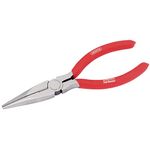 Draper RedlineLong Nose Pliers | Heavy Duty Pliers with PVC Dipped Handles | 160mm Needle Nose Pliers | 67869