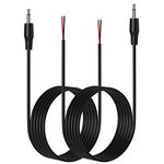 SIOCEN 3-Pack 6FT Replacement 3.5mm Male Jack to Bare Wire Open End TS 2 Pole Mono 1/8" 3.5mm Jack Plug Connector AUX Audio Cable for Scanner,Speaker PA horns,morse key, cooling fans, power amp Repair