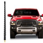 13 Inch Black Spiral Antenna Black Universal Antenna Toppers Waterproof PVC Rubber Very Flexible Retrofit Antenna Compatible with Ford F150,F250,F350, Ford Bronco (excluding Sport Models), Dodge RAM