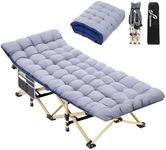 Sportneer Camp Beds for Adults with 1.5" Thick Mattress, Camping Bed 74 * 28" Extra Wide Support 450lbs for AdultsTravel Fishing Picnic Outdoor