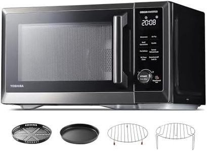 TOSHIBA Countertop Microwave Oven Air Fryer Combo, Inverter, Convection, Broil, Speedy Combi, Even Defrost, Humidity Sensor, Mute Function, 27 Auto Menu&47 Recipes, 1.0 cu.ft/30QT, 1000W