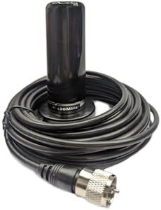 Maswell Vehicle Ham Radio Antenna - Dual Band VHF/UHF 136-174MHz 400-470MHz 144/430MHz Large Magnet Base, PL259 16ft Cable, Compatible with Car, Marine, GMRS, CB, and Amateur Radios