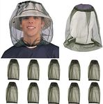 10 Packs of Mosquito Insect Head Net Mesh for Protector from Fly Bee Bug Outdoor for Fishing Hiking Gardening