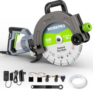 WORKPRO 12 Inch Concrete Saw with Water Cutting, 4-1/2" Max Cutting Depth