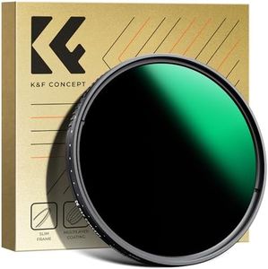 K&F Concept 77mm Variable ND3-ND1000 ND Filter (1.5-10 Stops) Neutral Density Lens Filter with 24 Multi-Layer Coatings for Camera Lens