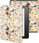 Wazzasoft for Kindle Oasis case 7 Inch (10th Generation 2019, 9th Generation 2017) Women Girls Cute Floral Folio E-Reader Covers Pretty Auto Wake/Sleep for Amazon Kindle Oasis 10th/9th Gen Cases 7”