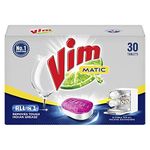 Vim Matic Dishwasher All-In-One Tablets (Pack of 30) I Removes Tough Indian Grease I Designed By India's No.1 Dishwashing Brand.