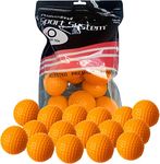 Golf Foam Plastic Practice Ball Set Colored Indoor Outdoor Training Exercise Soft Ball High Density Men Women Kids(Foam Balls Orange Pack of 12)