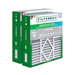 Filterbuy 20x25x5 Air Filter MERV 8 Dust Defense (2-Pack), Pleated HVAC AC Furnace Air Filters for Amana, Coleman, Gibson, Goodman, York, and More (Actual Size: 20.18 x 25.31 x 5.25 Inches)