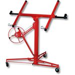 Heavy Duty 11FT Drywall Lift Plaster board Lifter Panel Hoist Jack Lifter Construction Tool, Red