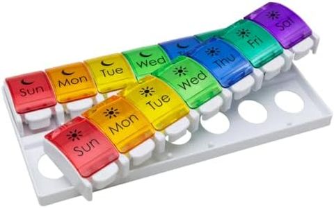 Ezy Dose Weekly AM/PM Pill Organizer & Vitamin Planner | Easy Open | US Brand | FDA Registered