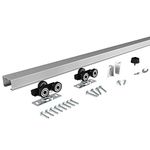 JUBEST 5FT Commercial Grade Pocket Door Hardware and Track Set, Sliding Door Hardware 60", Durable and Smoothly, Easy to Install