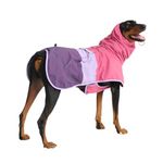 Spark Paws Dog Raincoat, Waterproof Coat Rain Jacket for Small Medium Large Dogs, Reflective Breathable Full-Body Coverage - Pink Lilac Purple - 3XL