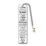 Bookmark Dad Thank You Birthday Gift Friend Daddy I Love You Bookmark Appreciation Fathers Day Present Papa Personalized Book Lover Retirement Christmas Spaceman Tag Daddy Keepsakes from Son Daughter