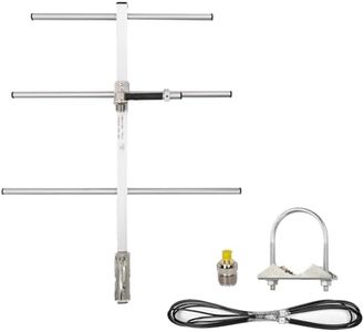 GTOMNI GMRS Yagi Antenna for UHF 70cm 400-470Mhz Ham Walkie GMRS Vertical Base Antenna and High Gain 7DBI Outdoor Scanner Antenna for Ham Radio Repeater SL16 Female Connector UHF Mobile FM Scanner