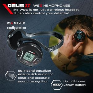 XP Deus II 11" WS6 Master Metal Detector – Multi-Frequency, Weatherproof, Wireless Headphones