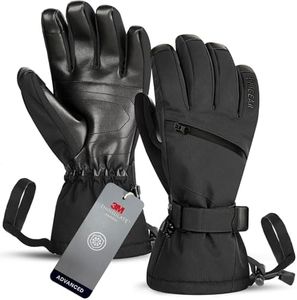 Unigear Guantes de Esquí Impermeable Super Cálido Calientes Nieve Snowboard Pantallas Táctiles Anti-Viento Antideslizante Esquiar Acampada y Senderismo Ciclismo Deportes Invierno Unisex
