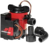 Johnson Pumps 05503-00 12V 500 GPH Cartridge Combo Bilge Pump,red,black