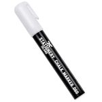 STATIONERY ISLAND White Chalk Pen for Blackboards, 6mm Reversible Nib Chalk Marker for Window and Glass, Wipeable Blackboard Pen, Wahsable Liquid Chalk Pen, Pack of 1