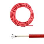 Coavoo 50KV High Voltage Wire Cable 3 Meters 9.84ft Long 20AWG OD5.2mm, Copper Core with Insulation Layer and Protection Cover Red Color for Connector Connection the Laser Power Tube High Voltage