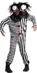 Morph Scary Clown Costume Adult Men, Halloween Clown Costumes For Men, Mens Evil Clown Costume Adult, Scary Clown Outfit X-Large