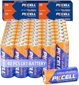 PKCELL N Size 1.5V Alkaline Batteries, 40 Pack Ultra Long-Lasting MN9100/E90/LR1 Medical Battery for Medical Devices, GPS Trackers, Flashlights, Key Fobs, 10-Year Shelf Life