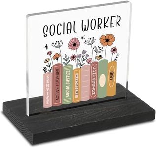 Social Worker Gifts for Women Social Workers Desk Decor Sign Plaque, Appreciation Gift for Nursing Home Social Workers Coworker, School Social Workers Graduation Gift Acrylic Sign TZJ72