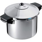 Kuhn Rikon Pressure Cooker Duromatic Inox 4L/24cm Food Steamer with Side Grips. Multi Cooker Hotpot with Auto Lock Lid. Stainless Steel Pot. Instant Cook Pot – 10 Year Kuhn Rikon Cookware Guarantee