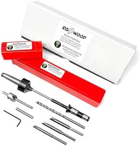 RGWOOD #2 Morse Taper MT2 Pen Turning Mandrel with 7mm Drill Bit and Deluxe Barrel Trimmer Kit