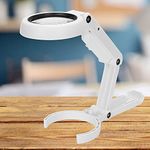 Magnifying Lamp, 7X Handheld Large Magnifying Glass with Bright Led Light for Reading, Painting, Sewing & Needle Crafts, Puzzle & Hobby Fans