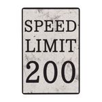 DZQUY Speed Limit 200 Mph Metal Tin Sign Slow Down Sign Rust Free Aluminum Weather Resistant Waterproof Durable Easy To Mount Used For Traffic Signs On Rural Streets Roads 12x 8 Inches