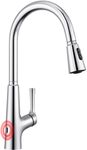 CREA Sensor Touchless Kitchen Tap, Kitchen Sink Tap with Pull Out Sprayer, Kitchen Mixer Tap Automatic Sensor, Pull Out Kitchen Tap with 3 Function, 360° Swivel Tap for Kitchen Sink, Chrome