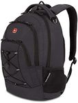 SwissGear 1186 Travel Gear Lightweight Bungee Backpack, Grey (Laptop Version), 17.75 inch, 1186 Bungee Backpack