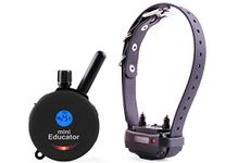 Mini Educator E-Collar ET-300 / ET-302 Dog Training Collar System with Remote - 1/2 Mile Range - Waterproof, Vibration, Sensation - Includes eOutletDeals Pet Towel (1 Dog System - ET-300 Black)