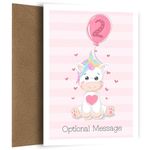 Magical Unicorn 2nd Birthday Card for Girl â€“ An Adorable 2 Year Old Birthday Card for a Daughter, Granddaughter, or Niece!, 2nd Birthday, Unicorn