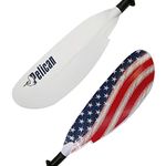 Pelican Sport - Poseidon Kayak Paddle - Limited USA Edition - 230cm (90.5 in.) - Aluminium Shaft & Fiberglass Reinforced Polypropylene Blades - Ergonomic Shaft Design - 0/65° Blade Angle - PS1981-00