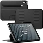 ZUGU CASE for iPad 10.9 Inch 10th Gen (2022) Slim Protective Case - Magnetic Stand & Sleep/Wake Cover (Model #s A2696, A2757, A2777) - Stealth Black