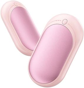 MORIKO 2-Pack Hand Warmer Rechargeable, Upgraded 2-in-1 6000mAh Electric Hand Warmers, Portable USB Reusable Handwarmer, for Outdoor Camping, Skiing, Hunting, Golf, Gift for Women Kid or Reno Patient