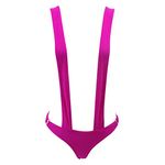 SHERRYLO Sling Bikini Extreme Micro Bikinis G String Thong Mini Exotic Tanning Bathing Suit, 1876-fushia, One Size