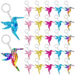 CiciBear 25 Pack Bird Sequin Keychains for Party Favors, Kids and Adults Birthday Gift, Baby Shower, Party, 5 Colors