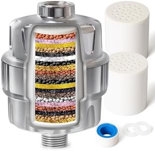 Shower Filter, 20 Stage Shower Head Filter for Hard Water, High Output Shower Water Filter to Remove Chlorine, 2 Cartridges Included