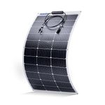 Topunive 100W 12V Flexible Solar Panel 9BB Monocrystalline Cell 12 Volt Semi-Flexible for Marine RV Trailer Boat Cabin Van Car Uneven Surfaces 12V Battery Charge