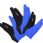 Gzingen 6 Pieces Artist Glove for Drawing Tablet (S M L), Two-Finger Tablet Drawing Gloves, Digital Artist Gloves for Graphics Pen Drawing Tablet Monitor Painting-Three Size in One (Black/Blue)