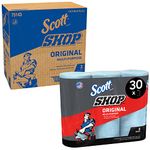 Scott Shop Towels Original 75143 - Heavy Duty Blue Towels - 10 Packs of 3 Blue Roll x 55 Disposable Paper Towels (1,650 Paper Towels Total)