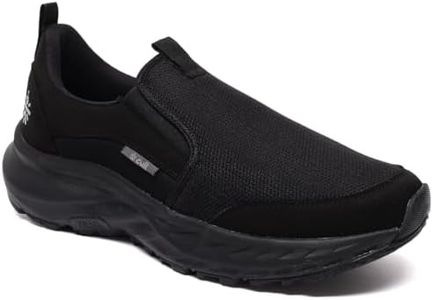 Cult Men's Catalyst Slip-On Walking Shoes, Breathable Mesh Upper, Enhanced Cushioning, Enhanced Grip, High Traction, Sports Footwear for Men (CS704032UK6_Black)