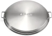 TURBRO Fireside Pluto R19 Lid, 19 in. 304 Stainless Steel Fire Pit Accessories for Outdoor Fire Pits and Camping Accessories