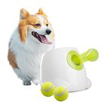 ALL FOR PAWS Hyperfetch Ultimate Throwing Toy Interactive Automatic Ball Launcher Dog Toy, Tennis Ball Throwing Machine for Dog Training, 3 Balls Included (Mini Style) With European adapter